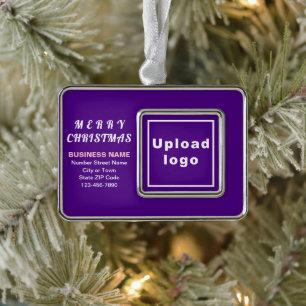 Zakelijke Paarse rechthoek Verzilverd Omlijst Ornament