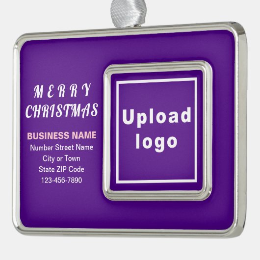 Zakelijke Paarse rechthoek Verzilverd Omlijst Ornament (Links)