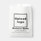 Zakelijke papiertas voor zwart en wit design bedankzakje (Voorkant)