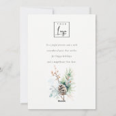Zakelijke Pine Cone Winter Berries Corporate Logo Feestdagenkaart (Achterkant)