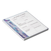 Zakelijke planner wit en zwart blauw 💙 notitieblok (Schuin)