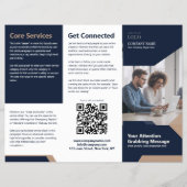 Zakelijke Portfolio Moderne Elegante Drie-Voudige Flyer (Voorkant)