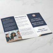 Zakelijke Portfolio Moderne Elegante Drie-Voudige Flyer