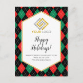 Zakelijke postkaart voor kerstpatroonpatroongebrui (Voorkant)