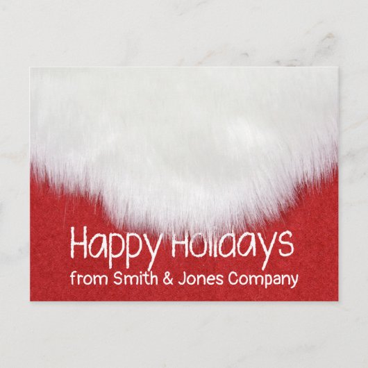 Zakelijke Prettige Feestdagen Santa's Baard (Voorkant)