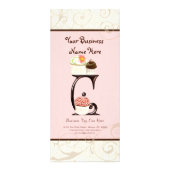 Zakelijke prijs Kaart - Letter C Monogram Dessert  (Voorkant)