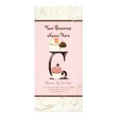 Zakelijke prijs Kaart - Letter C Monogram Dessert (Voorkant)