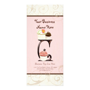 Zakelijke prijs Kaart - Letter C Monogram Dessert