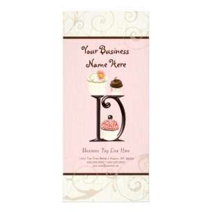 Zakelijke prijs Kaart - Letter D Monogram Dessert