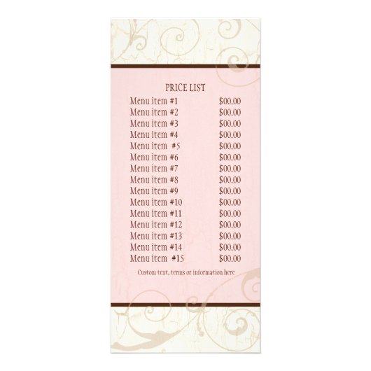 Zakelijke prijs Kaart - Letter D Monogram Dessert  (Achterkant)