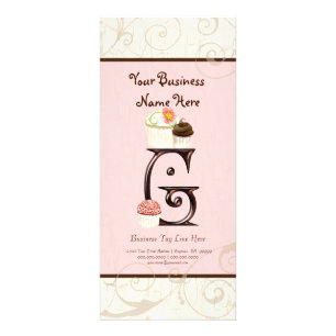Zakelijke prijs Kaart - Letter G Monogram Dessert