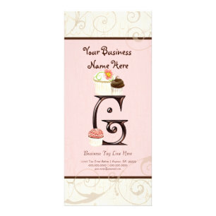 Zakelijke prijs Kaart - Letter G Monogram Dessert