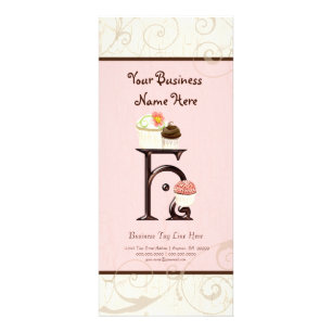 Zakelijke prijs Kaart - Letter H Monogram Dessert