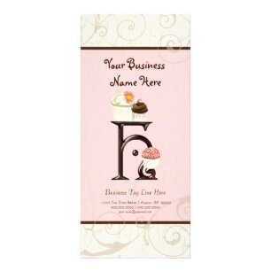 Zakelijke prijs Kaart - Letter H Monogram Dessert