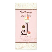 Zakelijke prijs Kaart - Letter J Monogram Dessert  (Voorkant)