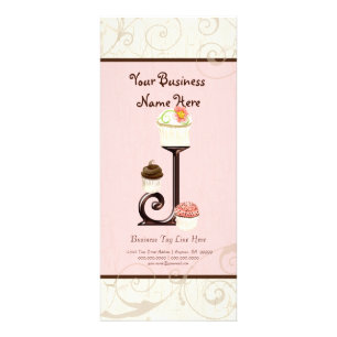 Zakelijke prijs Kaart - Letter J Monogram Dessert