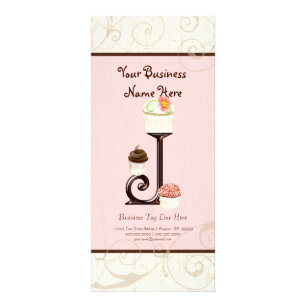 Zakelijke prijs Kaart - Letter J Monogram Dessert