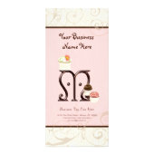 Zakelijke prijs Kaart - Letter M Monogram Dessert  (Voorkant)