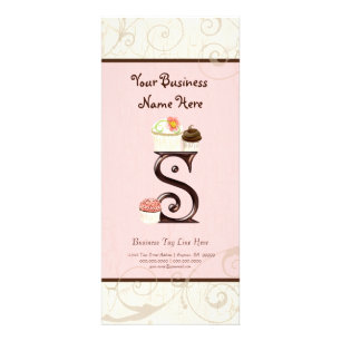 Zakelijke prijs Kaart - Letter S Monogram Dessert 
