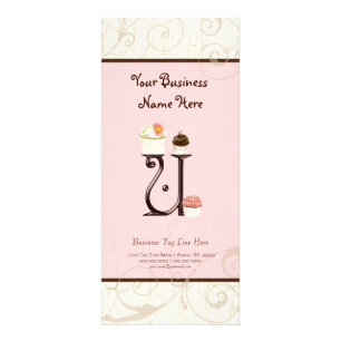 Zakelijke prijs Kaart - Letter U Monogram Dessert