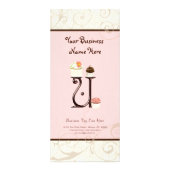 Zakelijke prijs Kaart - Letter U Monogram Dessert  (Voorkant)