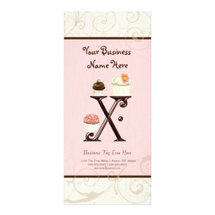 Zakelijke prijs Kaart - Letter X Monogram Dessert
