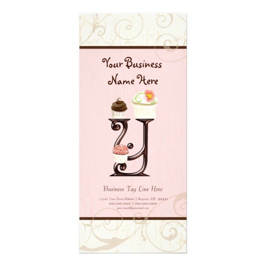 Zakelijke prijs Kaart - Letter Y Monogram Dessert  (Voorkant)
