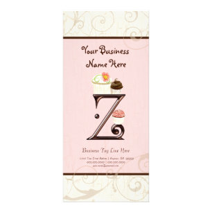 Zakelijke prijs Kaart - Letter Z Monogram Dessert