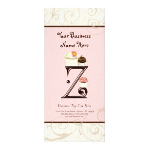 Zakelijke prijs Kaart - Letter Z Monogram Dessert