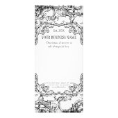 Zakelijke Prijs Kaart - Toile Damask Swirl Floral (Achterkant)