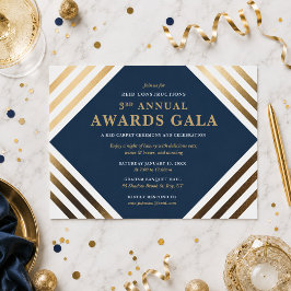 Zakelijke Prijsuitreikingsgala Elegant Goud & Mari Kaart