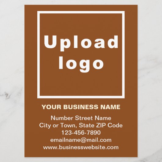 Zakelijke producten en prijzen op een bruine menuk menu (Achterkant)