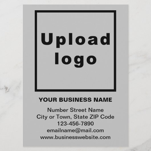 Zakelijke producten en prijzen op grijze menukaart (Achterkant)