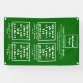 Zakelijke producten of diensten op Green Banner (Horizontaal)