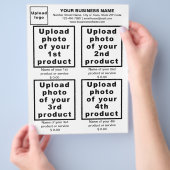 Zakelijke producten of diensten op witte flyer (Hand)