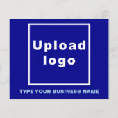 Zakelijke producten of services op blauw brochure (Achterkant)