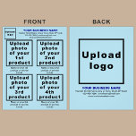Zakelijke producten of services op lichtblauw broc flyer<br><div class="desc">Flyer die u kunt aanpassen om uw bedrijfsmerk, producten of diensten en andere informatie van uw bedrijf te plaatsen. U kunt maximaal 4 producten of diensten aanbieden. Pas het aan en geef het aan uw klanten of klanten om uw merknaam te adverteren en om uw producten of diensten te promoten....</div>