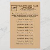 Zakelijke producten of services op light Brown Briefpapier (Voorkant)