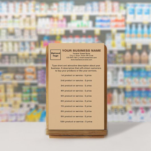 Zakelijke producten of services op light Brown Briefpapier