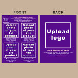 Zakelijke producten of services op Paarse brochure<br><div class="desc">Flyer die u kunt aanpassen om uw bedrijfsmerk, producten of diensten en andere informatie van uw bedrijf te plaatsen. U kunt maximaal 4 producten of diensten aanbieden. Pas het aan en geef het aan uw klanten of klanten om uw merknaam te adverteren en om uw producten of diensten te promoten....</div>