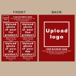 Zakelijke producten of services op Red Flyer<br><div class="desc">Flyer die u kunt aanpassen om uw bedrijfsmerk, producten of diensten en andere informatie van uw bedrijf te plaatsen. U kunt maximaal 4 producten of diensten aanbieden. Pas het aan en geef het aan uw klanten of klanten om uw merknaam te adverteren en om uw producten of diensten te promoten....</div>