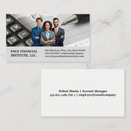 Zakelijke professionals | financieel materiaal visitekaartje