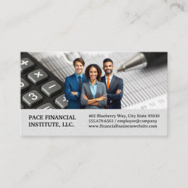 Zakelijke professionals | financieel materiaal visitekaartje
