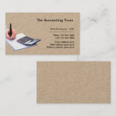Zakelijke professionele boekhouddiensten visitekaartje (Voorkant / Achterkant)