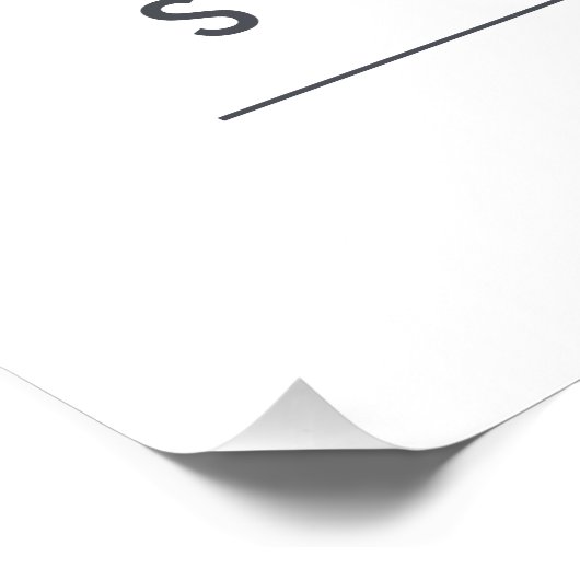 Zakelijke Professionele Gestileerde Monogram Rood/ Perfect Poster (Hoek)