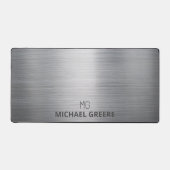 Zakelijke Professionele Grijze Monogrammed Bureaum Bureaumat (Voorkant)