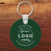 Zakelijke Professionele Logo Minimalist Groen Sleutelhanger (Voorkant)