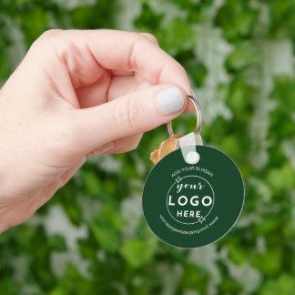 Zakelijke Professionele Logo Minimalist Groen Sleutelhanger