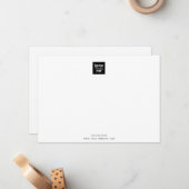 Zakelijke Professionele Minimalistische Logo Wit Notitiekaartje (Voorkant / Achterkant in situ)