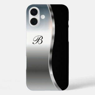 Zakelijke professionele monogram voor mannen iPhone 16 plus hoesje